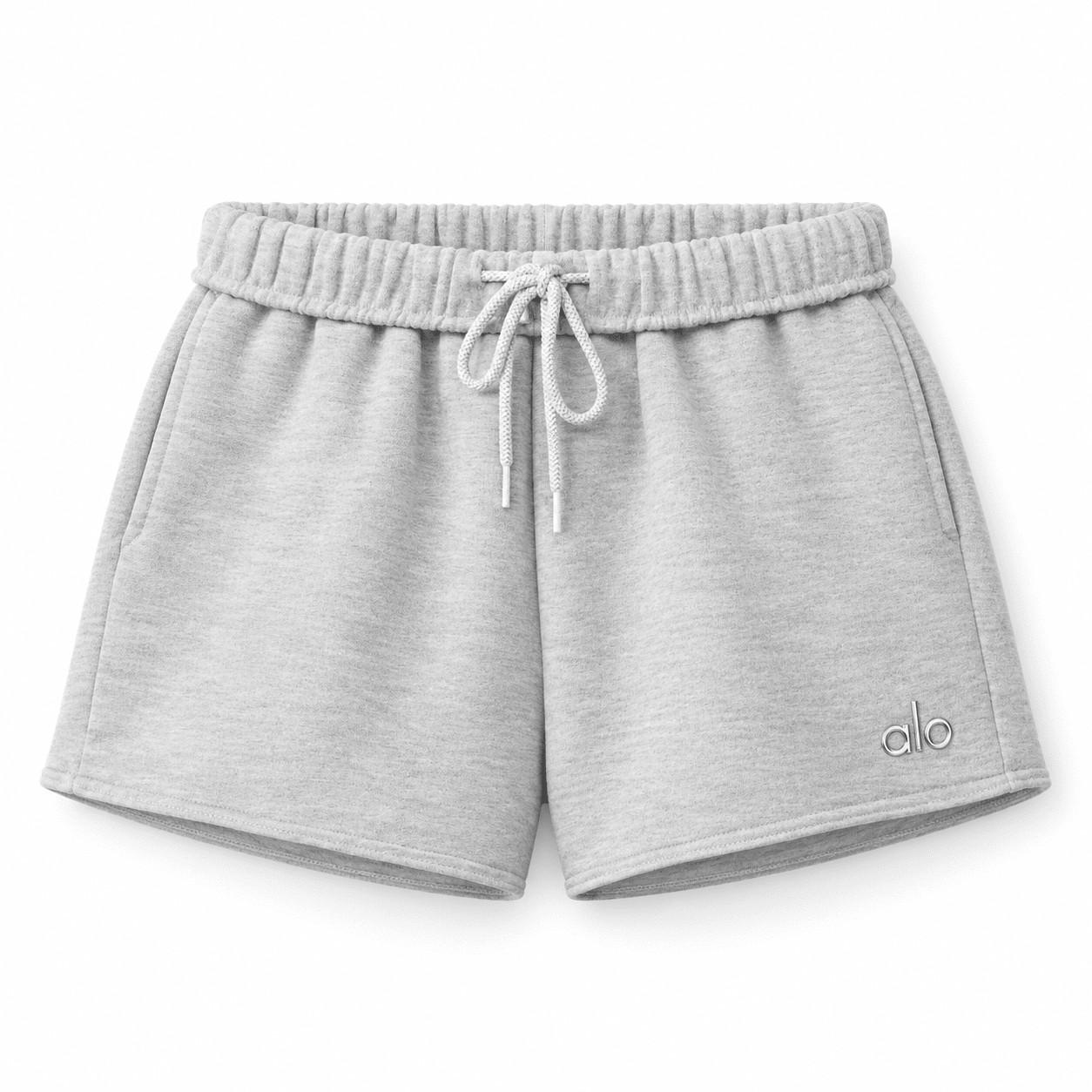 Alo Accolade Short グレー　ショートパンツ Alo Yoga - alo Accolade Short 經典法式毛圈休閒短褲運動灰Athletic