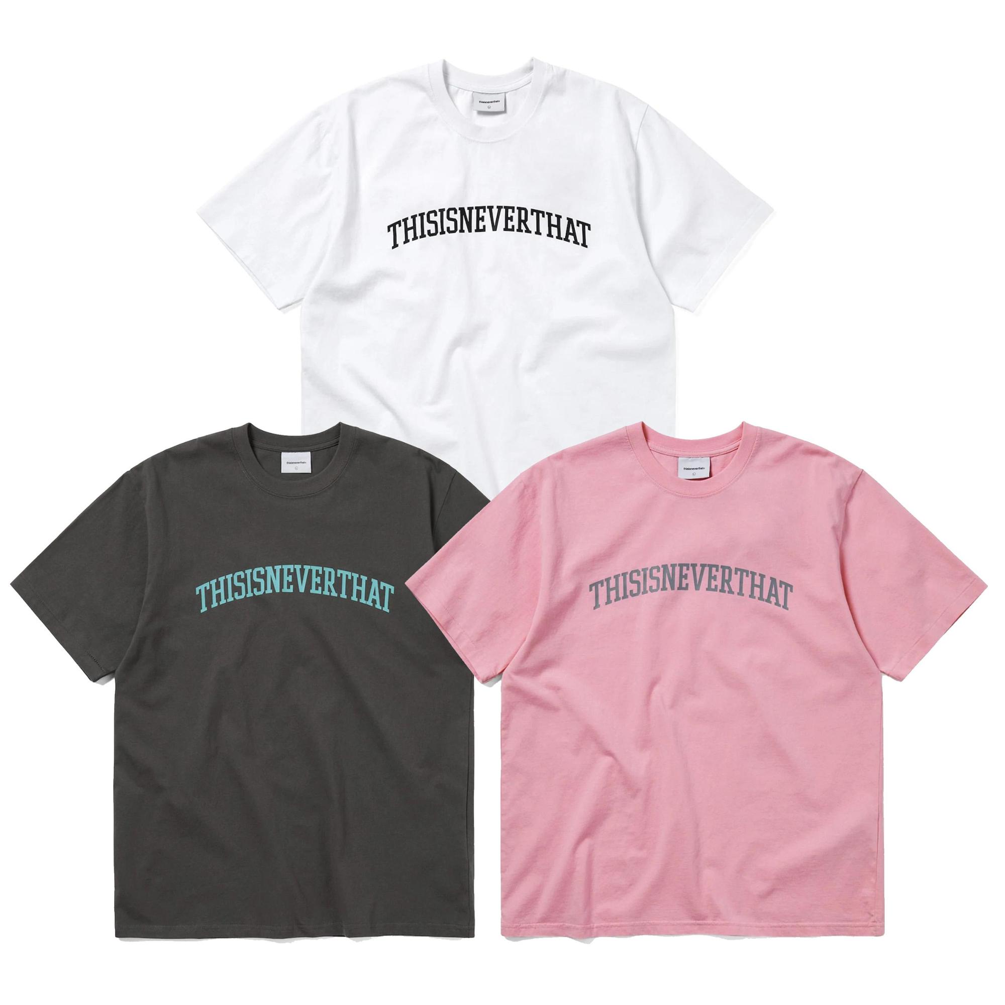 ★thisisneverthat★ ArchLogo Tee Pink TN250TTSST07PNK Thisisneverthat - Thisisneverthat Arch-Logo Tee 白/ 碳黑/ 粉