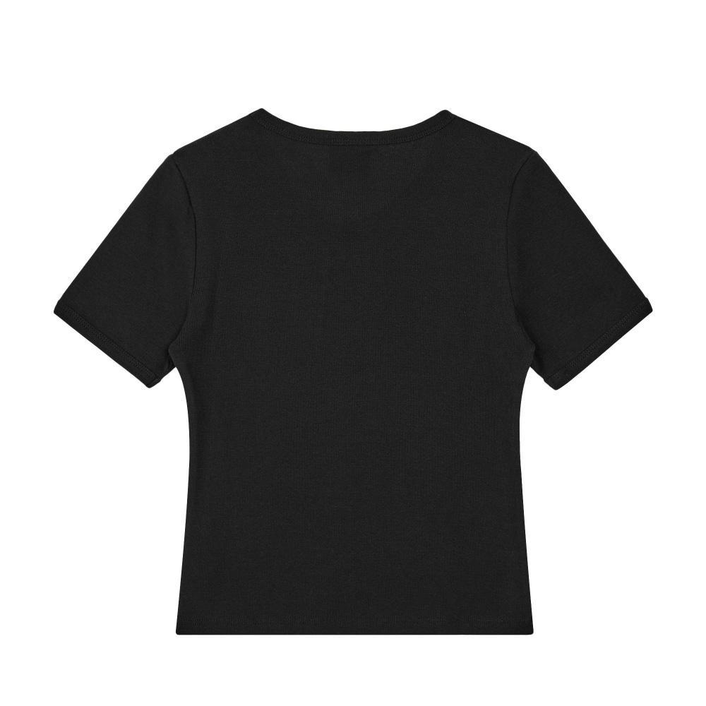 Tシャツ・カットソー EMIS (WOMENS) RIBBED RINGER T-SHIRT 5BSH111 emis - 韓國emis (WOMENS) RIBBED RINGER T-SHIRT 韓製女款V領短