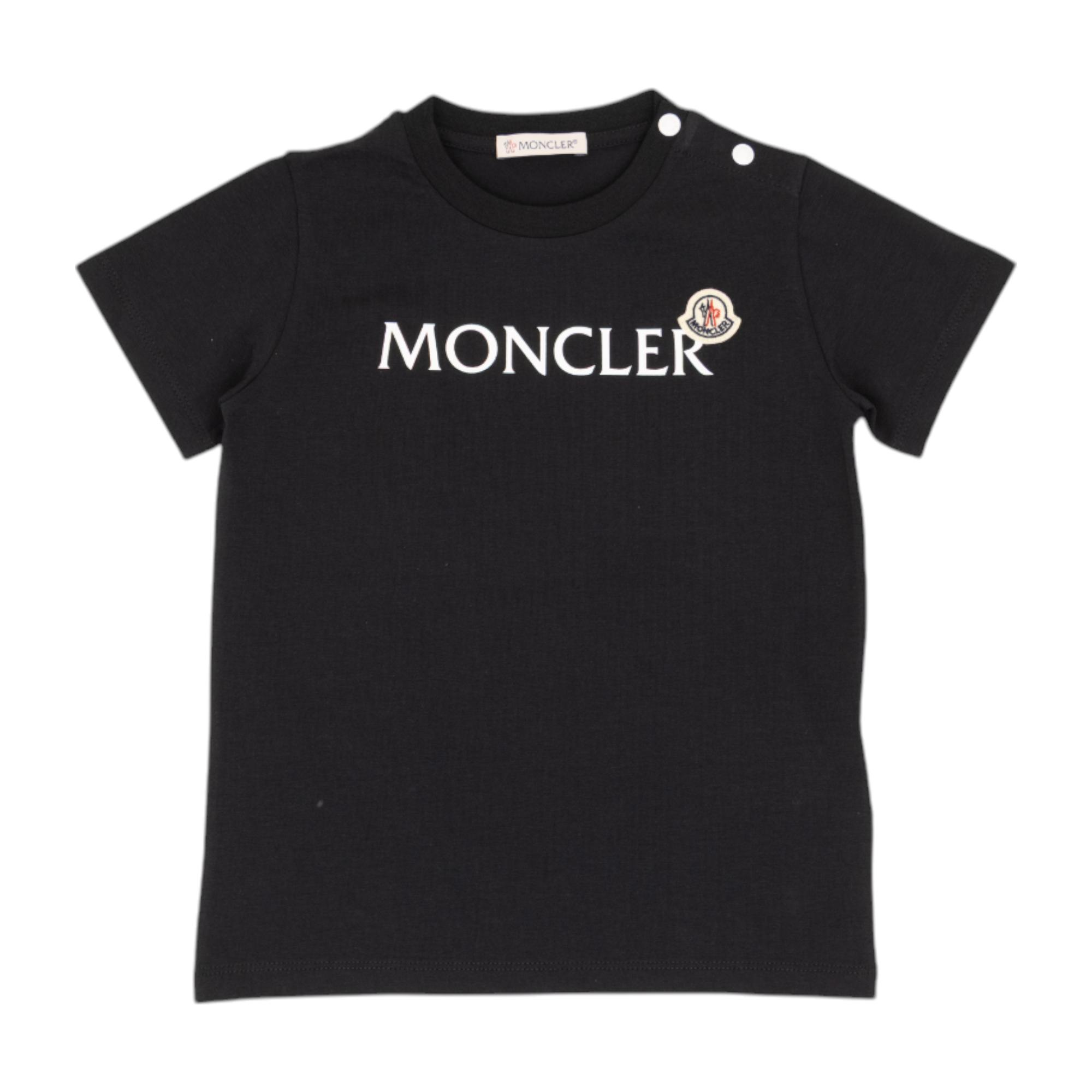 Moncler Enfant Kids - Moncler Enfant Kids 嬰幼兒黑色短袖T
