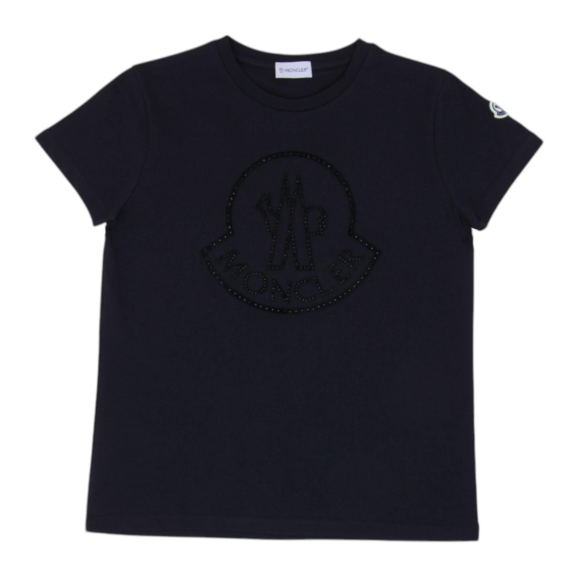 Moncler Enfant Kids - Moncler Enfant Kids 黑色短袖T-Shirt
