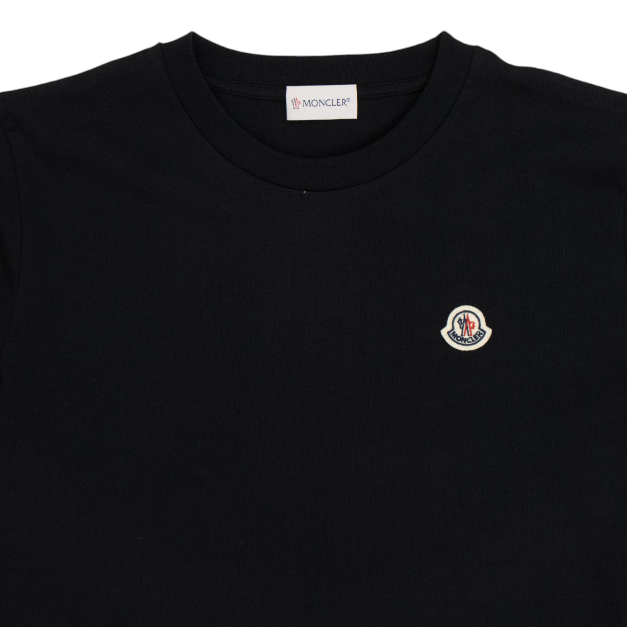MONCLER ブラック 刺繍デザイン Tシャツ　キッズ MONCLER ブラック 刺繍デザイン Tシャツ キッズ Moncler Enfant